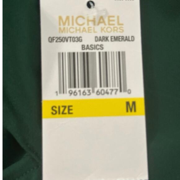 NWT Michael Kors Emerald Green Top Sz. M - Picture 5 of 6
